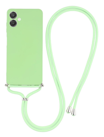 Samsung Galaxy A07 Hoesje met Koord en Camera Bescherming Back Cover Groen