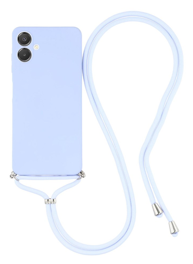 Samsung Galaxy A07 Hoesje met Koord en Camera Bescherming Back Cover Lichtpaars afbeelding 1