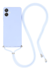 Samsung Galaxy A07 Hoesje met Koord en Camera Bescherming Back Cover Lichtpaars