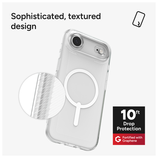 ZAGG Luxe Snap Apple iPhone Air Hoesje MagSafe Back Cover Transparant afbeelding 4