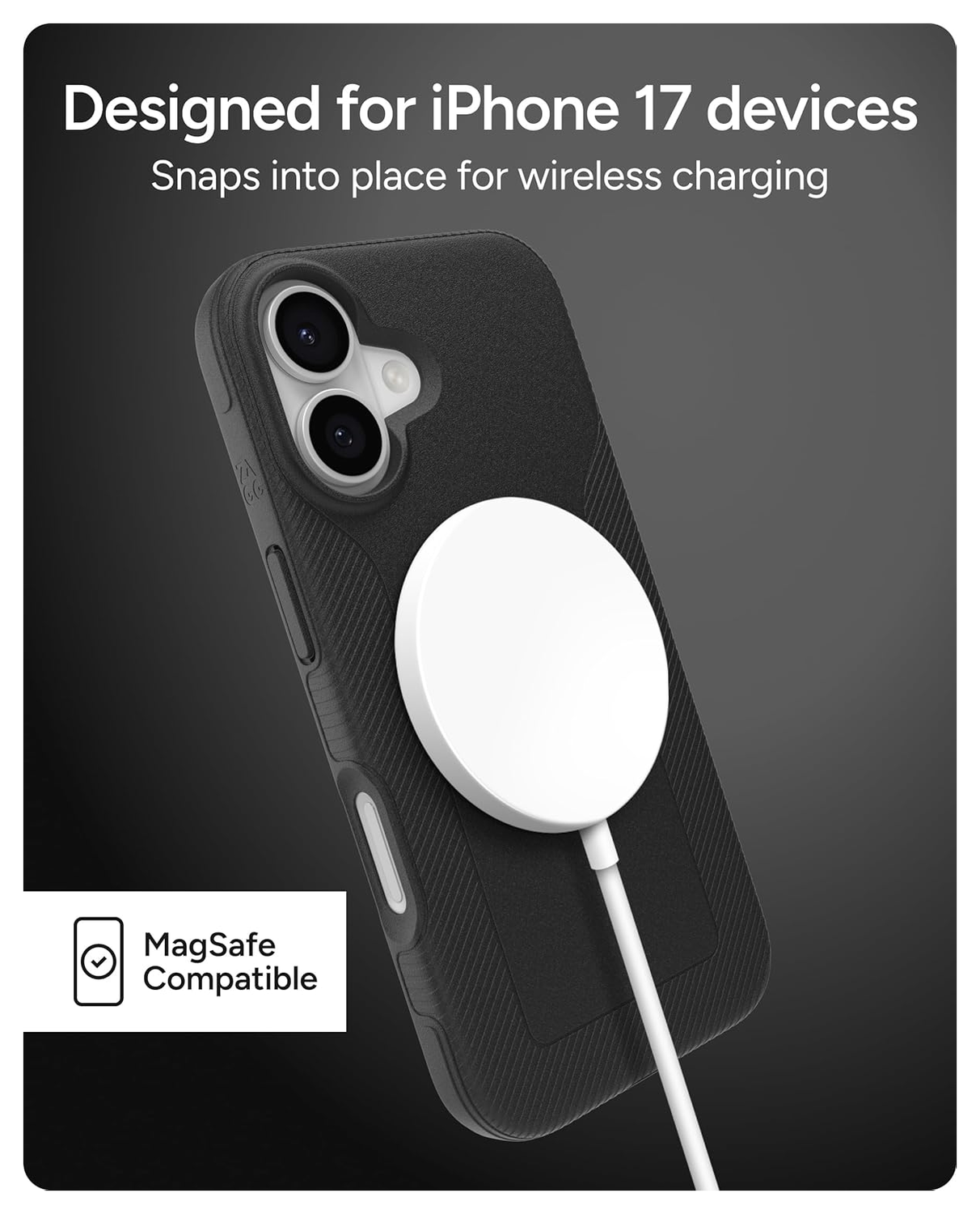 ZAGG Luxe Snap Apple iPhone 17 Hoesje MagSafe Back Cover Zwart afbeelding 3