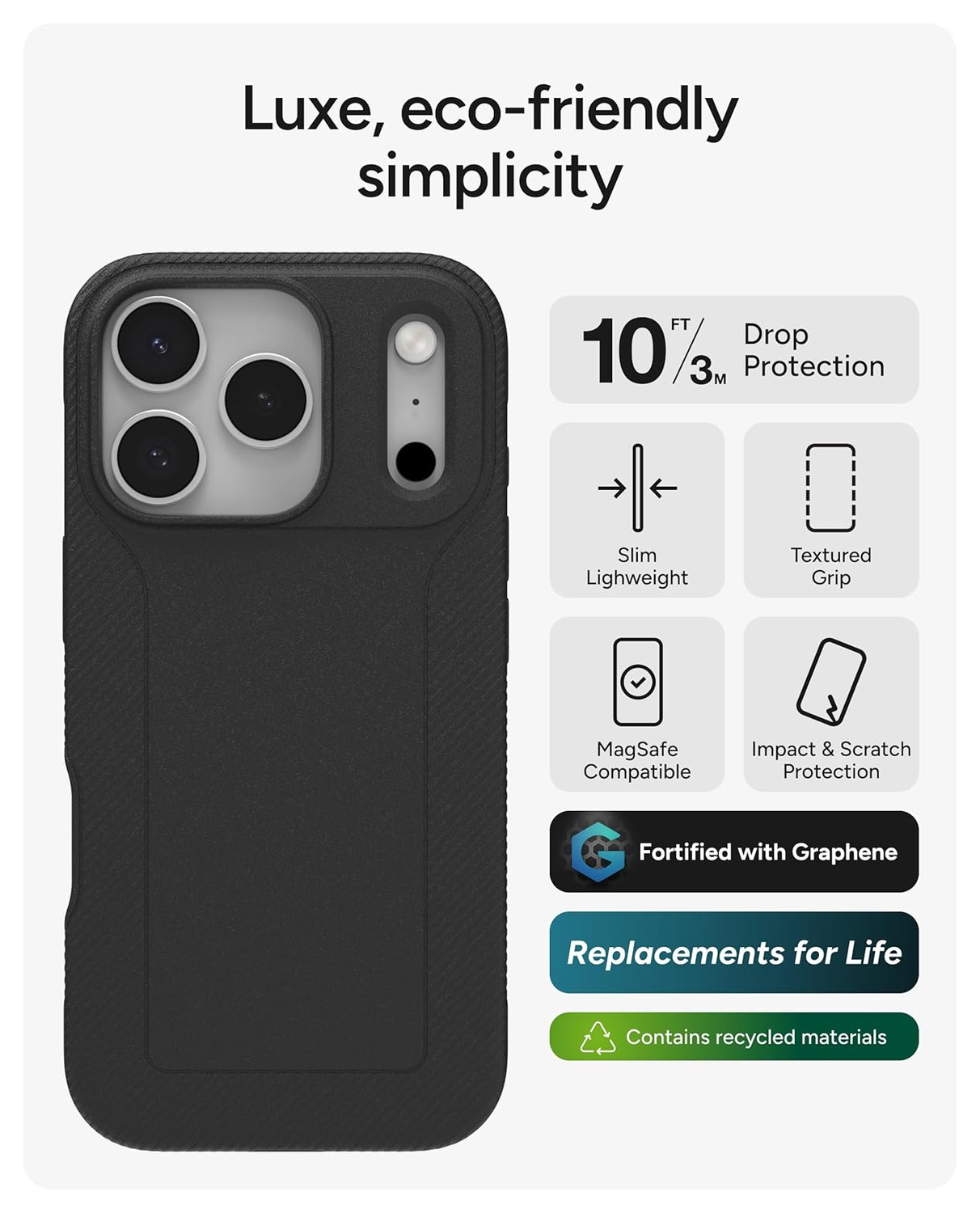 ZAGG Luxe Snap Apple iPhone 17 Pro Hoesje MagSafe Back Cover Zwart afbeelding 2