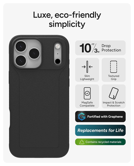 ZAGG Luxe Snap Apple iPhone 17 Pro Max Hoesje MagSafe Back Cover Zwart afbeelding 2