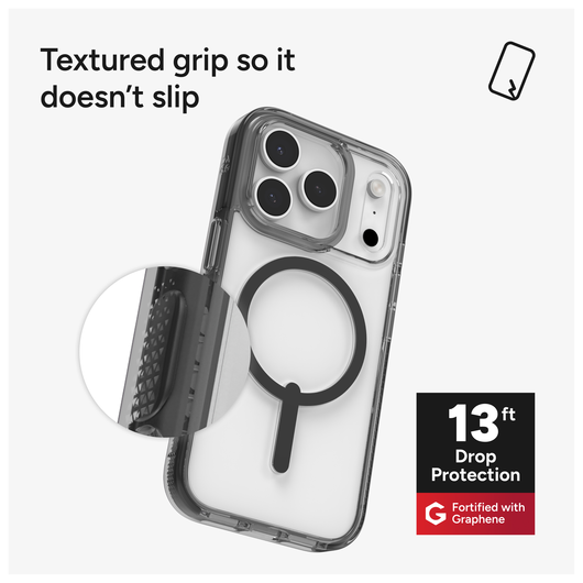 ZAGG Santa Cruz Snap Apple iPhone 17 Pro Hoesje MagSafe Back Cover Zwart afbeelding 2