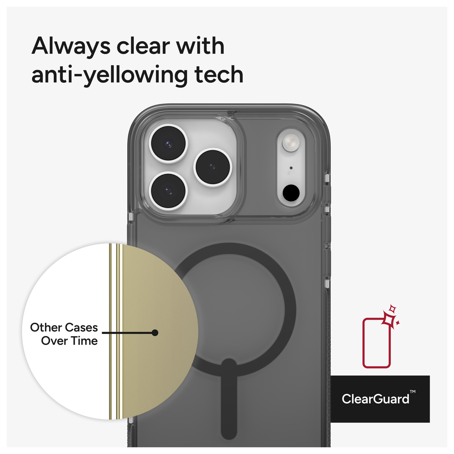 ZAGG Santa Cruz Snap Apple iPhone 17 Pro Hoesje MagSafe Back Cover Matte Zwart afbeelding 7