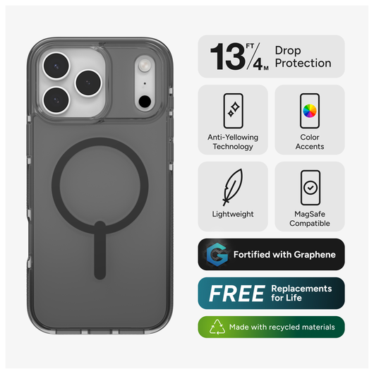 ZAGG Santa Cruz Snap Apple iPhone 17 Pro Hoesje MagSafe Back Cover Matte Zwart afbeelding 2