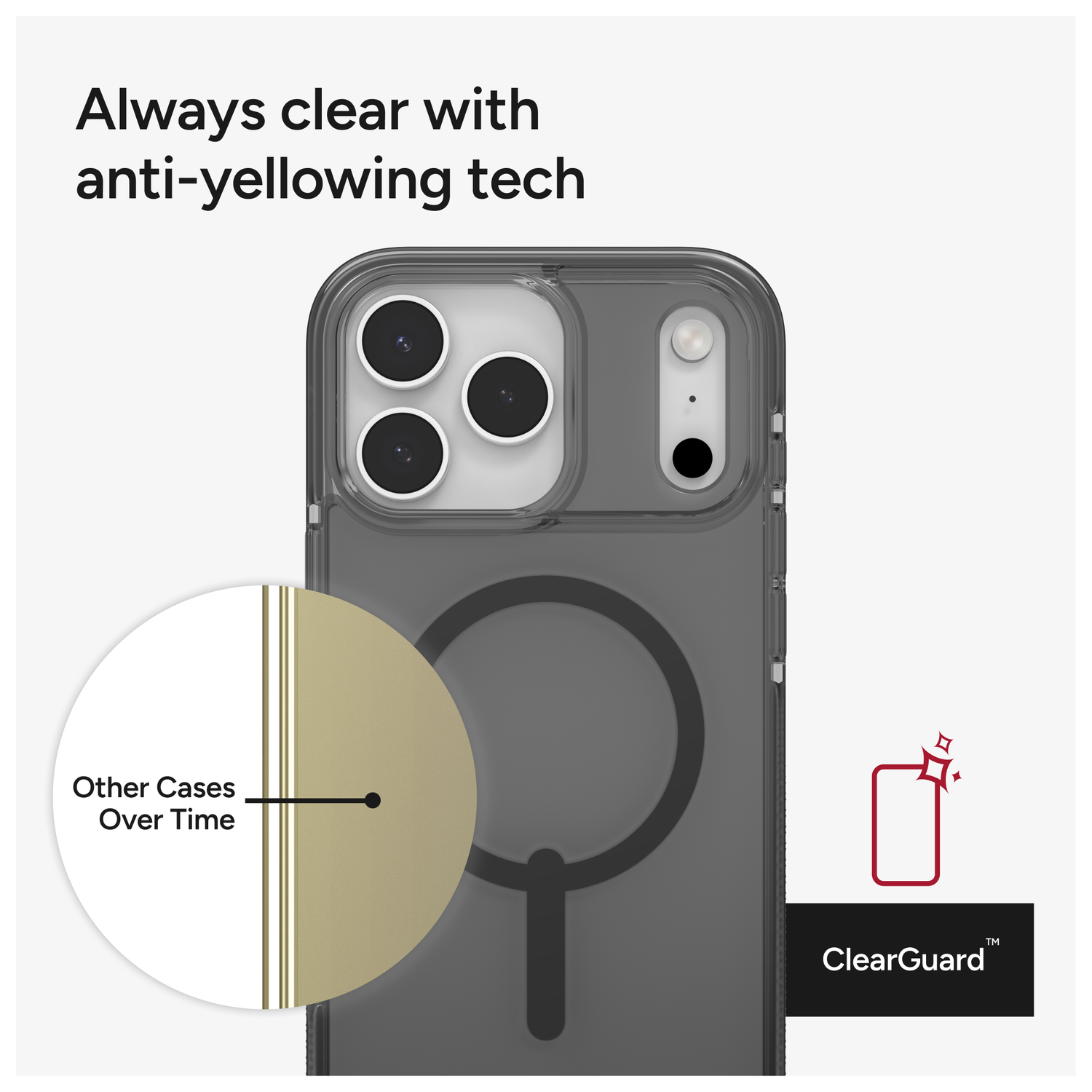 ZAGG Santa Cruz Snap iPhone 17 Pro Max Hoesje MagSafe Back Cover Matte Zwart afbeelding 7