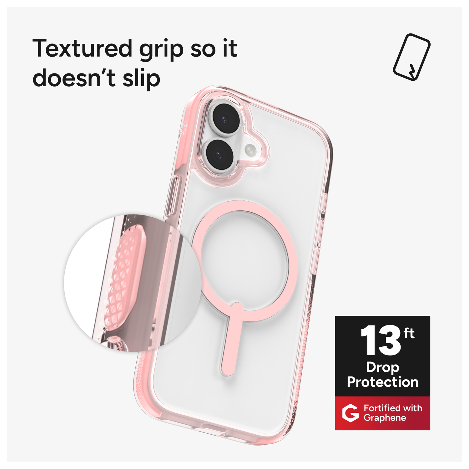 ZAGG Santa Cruz Snap Apple iPhone 17 Hoesje MagSafe Back Cover Roze afbeelding 2