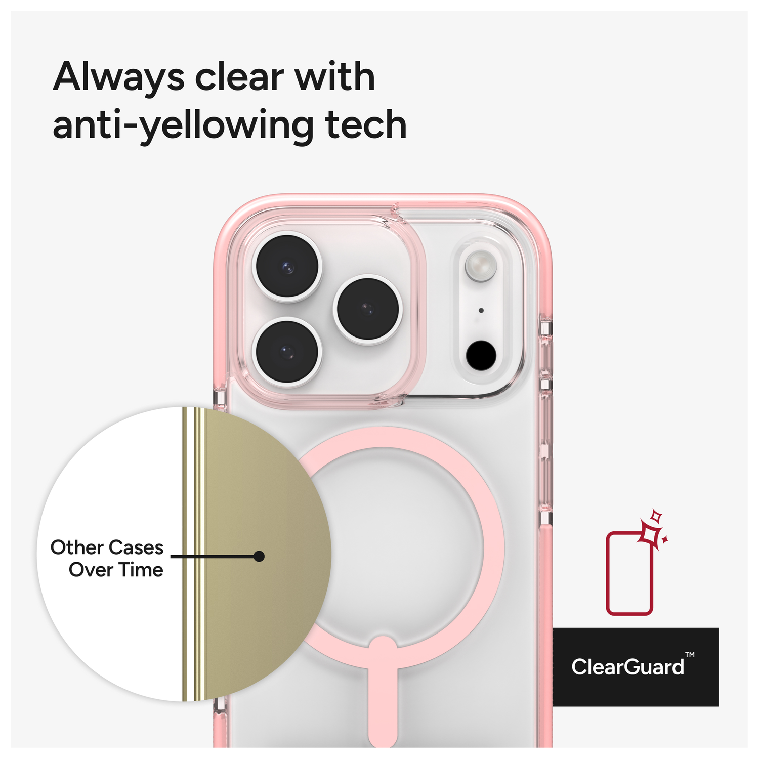 ZAGG Santa Cruz Snap Apple iPhone 17 Pro Hoesje MagSafe Back Cover Roze afbeelding 2