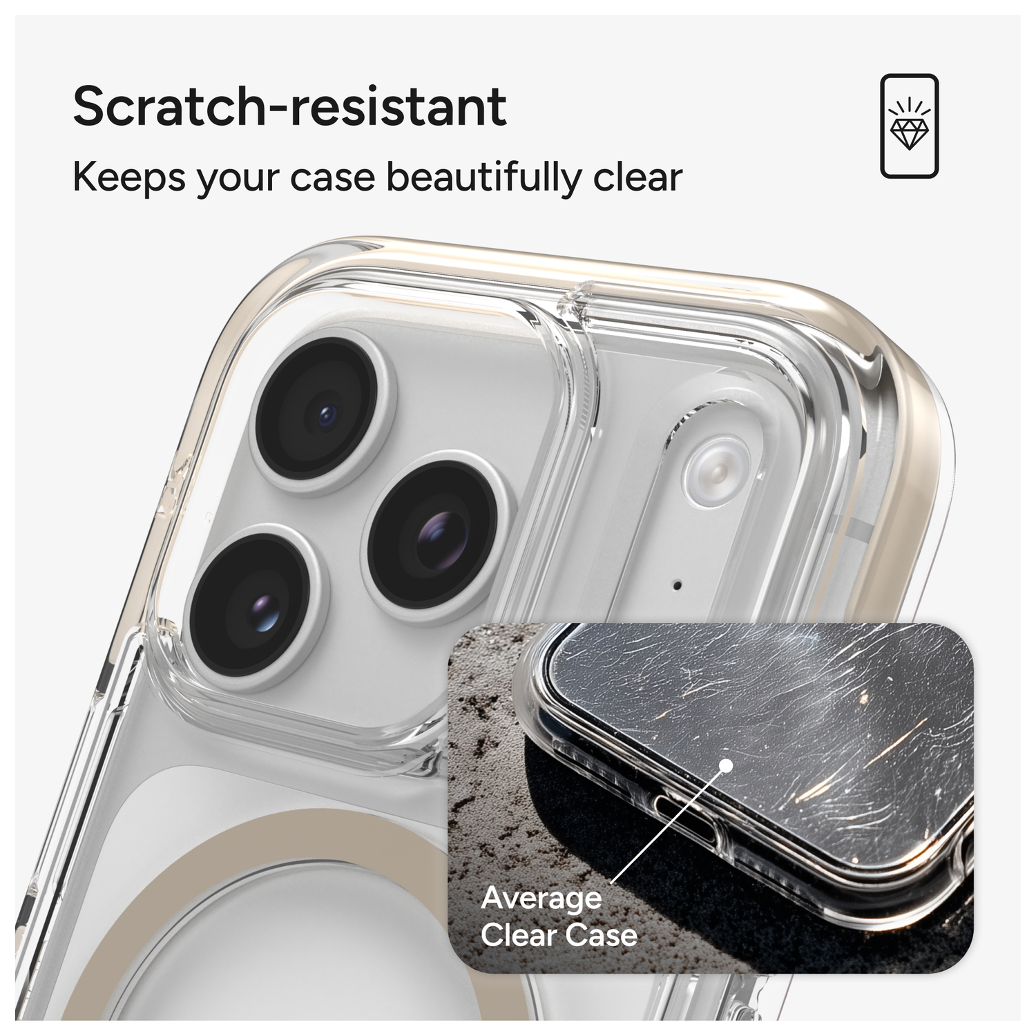 ZAGG Santa Cruz Snap Apple iPhone 17 Pro Hoesje MagSafe Back Cover Titanium afbeelding 6