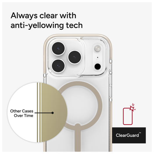 ZAGG Santa Cruz Snap Apple iPhone 17 Pro Hoesje MagSafe Back Cover Titanium afbeelding 7