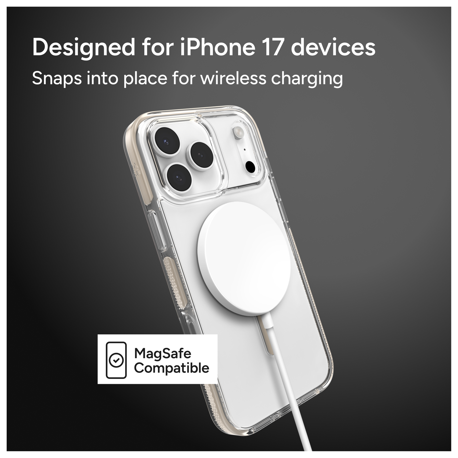 ZAGG Santa Cruz Snap iPhone 17 Pro Max Hoesje MagSafe Back Cover Titanium afbeelding 4