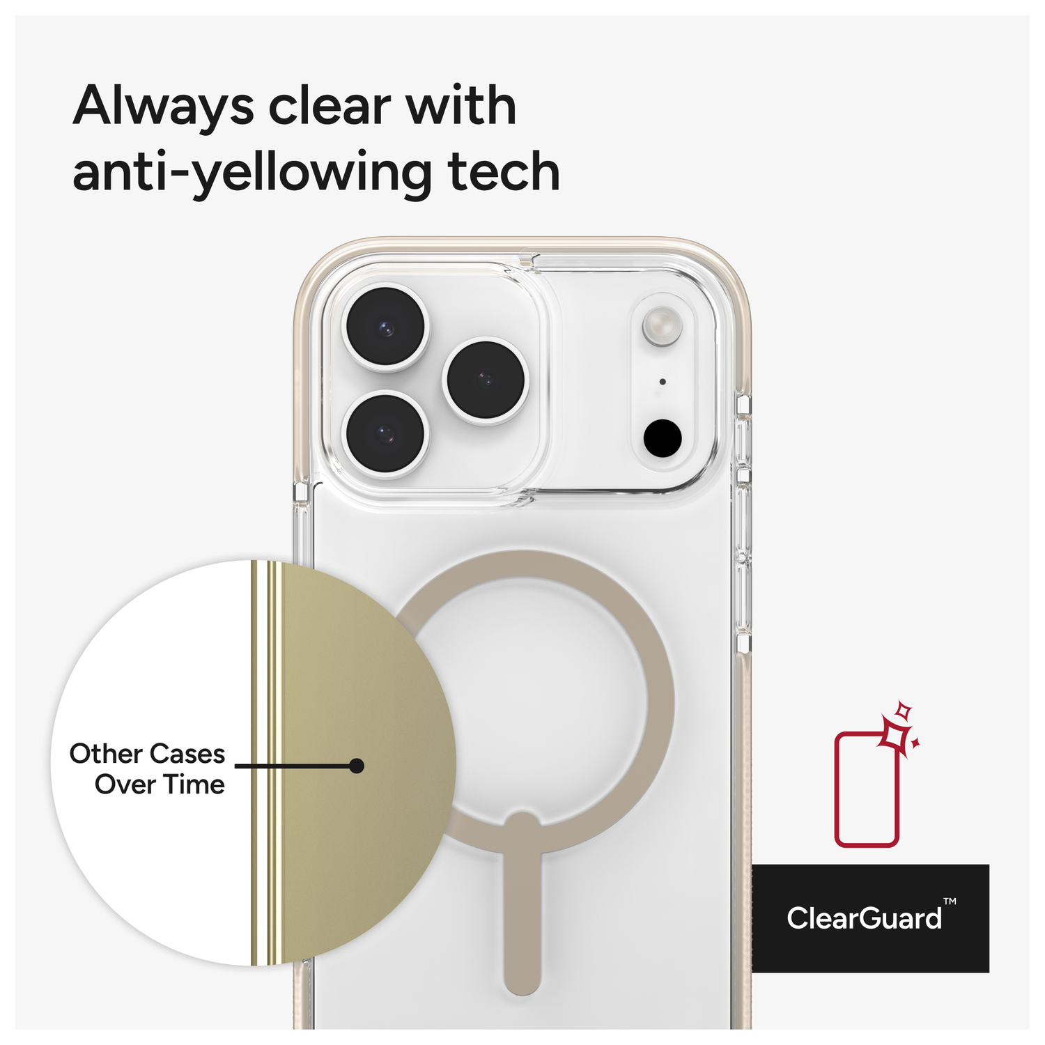 ZAGG Santa Cruz Snap iPhone 17 Pro Max Hoesje MagSafe Back Cover Titanium afbeelding 7