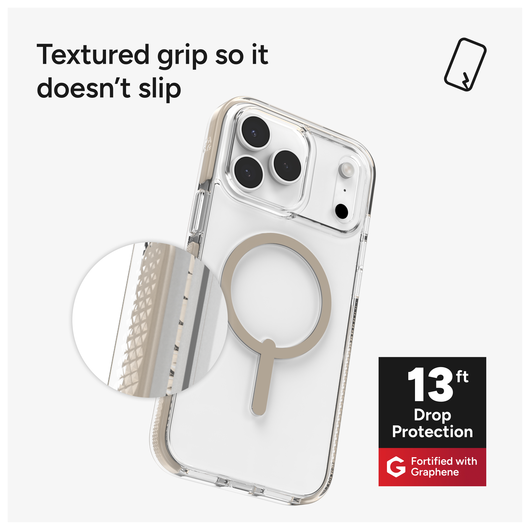 ZAGG Santa Cruz Snap iPhone 17 Pro Max Hoesje MagSafe Back Cover Titanium afbeelding 5