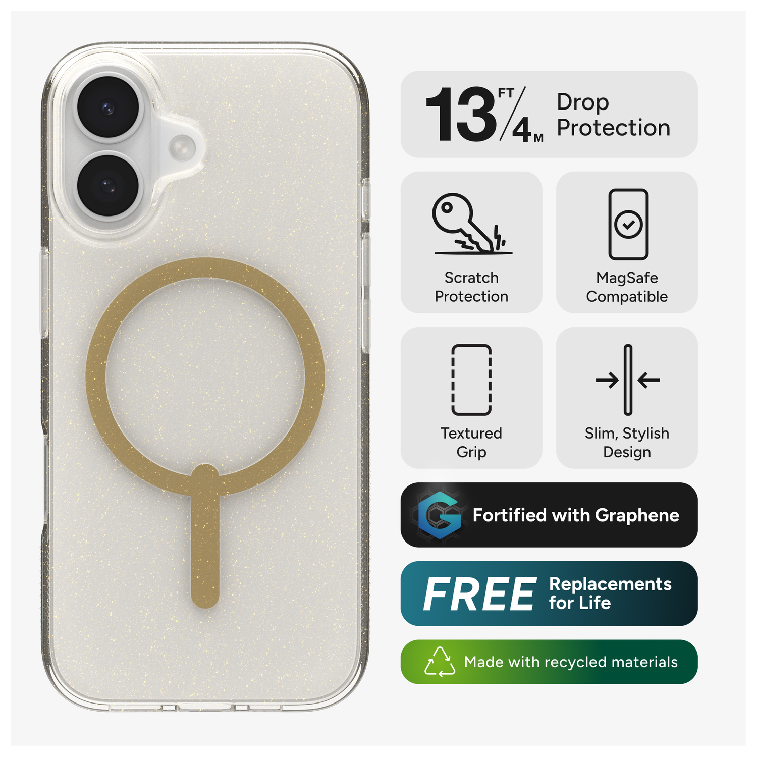 ZAGG Milan Snap Apple iPhone 17 Hoesje MagSafe Back Cover Goud afbeelding 2