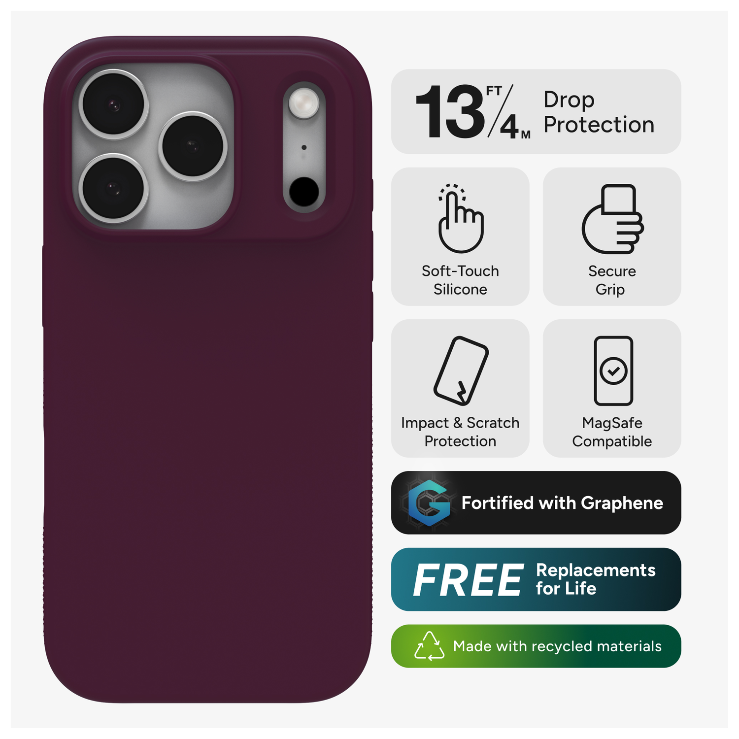 ZAGG Manhattan Snap Apple iPhone 17 Pro Hoesje MagSafe Back Cover Rood afbeelding 6