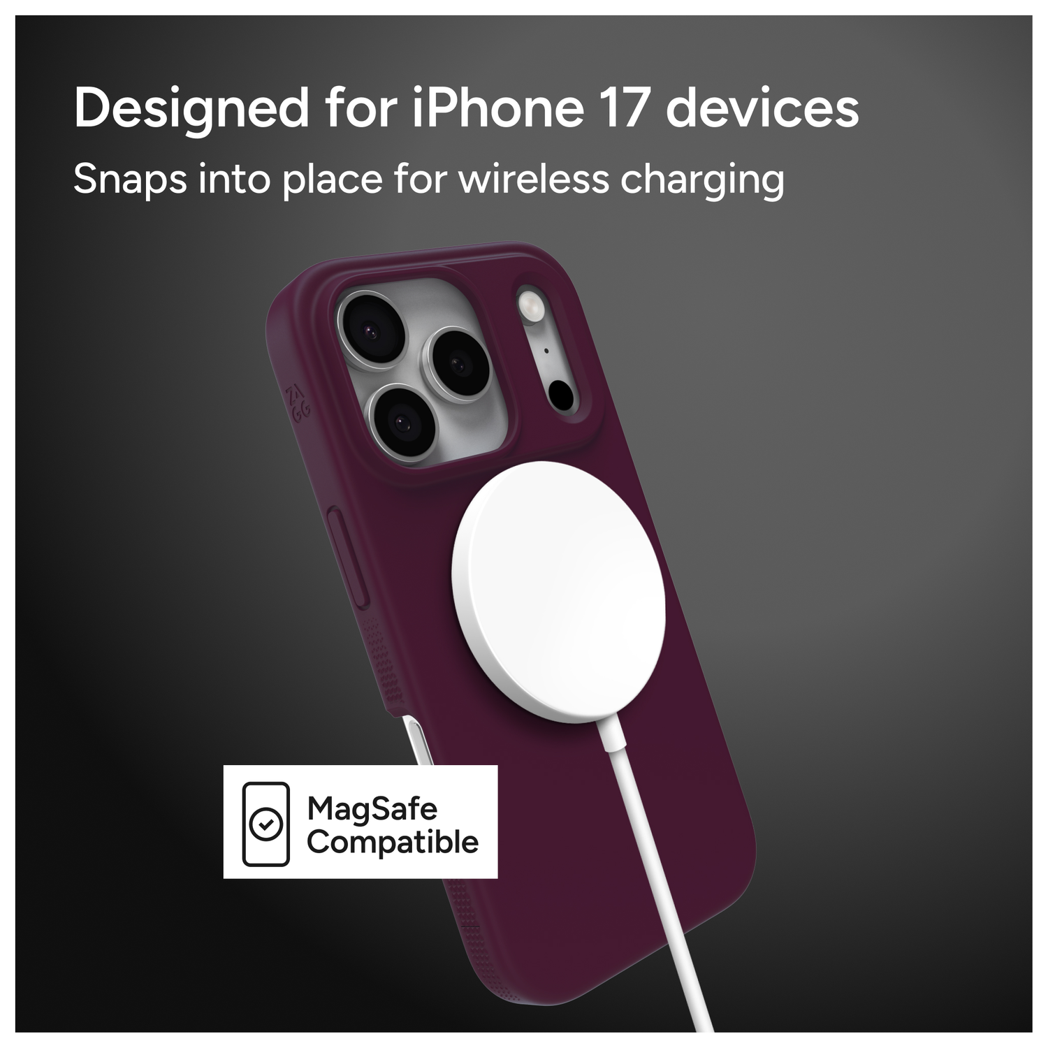 ZAGG Manhattan Snap Apple iPhone 17 Pro Max Hoesje MagSafe Back Cover Rood afbeelding 3