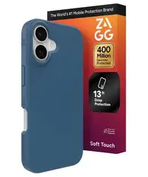 ZAGG Manhattan Snap Apple iPhone 17 Hoesje MagSafe Back Cover Blauw afbeelding