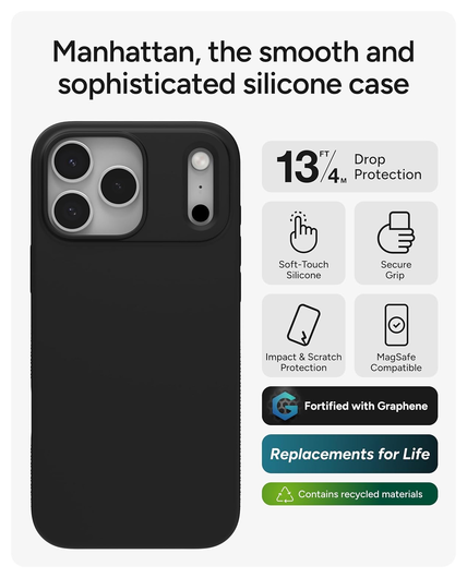 ZAGG Manhattan Snap Apple iPhone 17 Pro Hoesje MagSafe Back Cover Blauw afbeelding 2