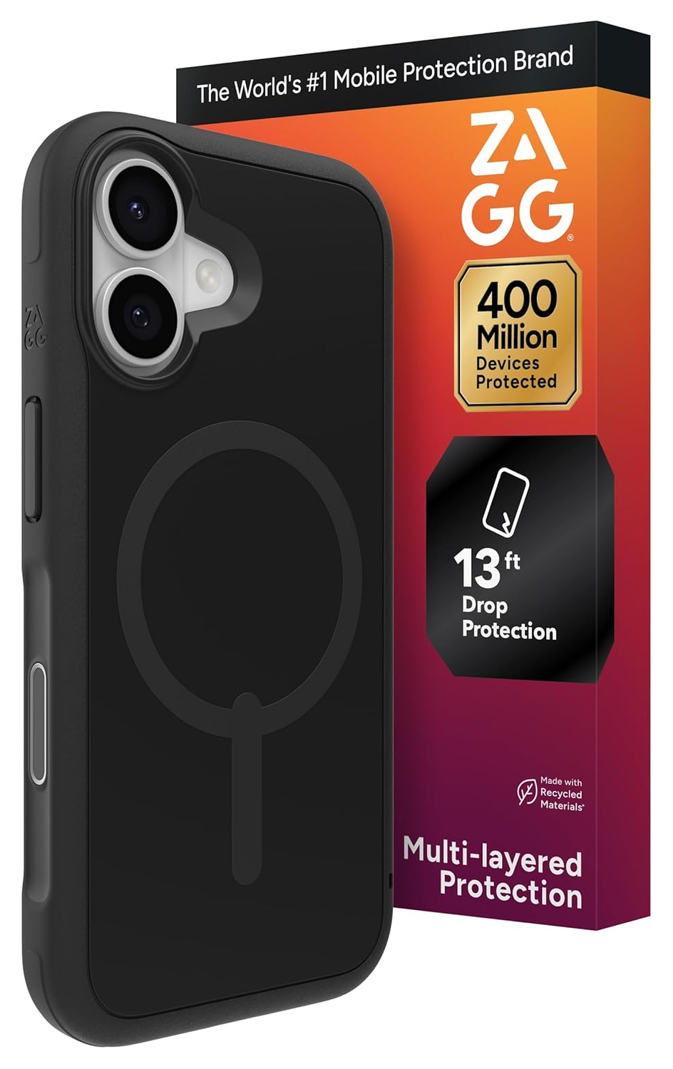 ZAGG Sedona Snap iPhone 17 Hoesje MagSafe Back Cover Zwart afbeelding 1
