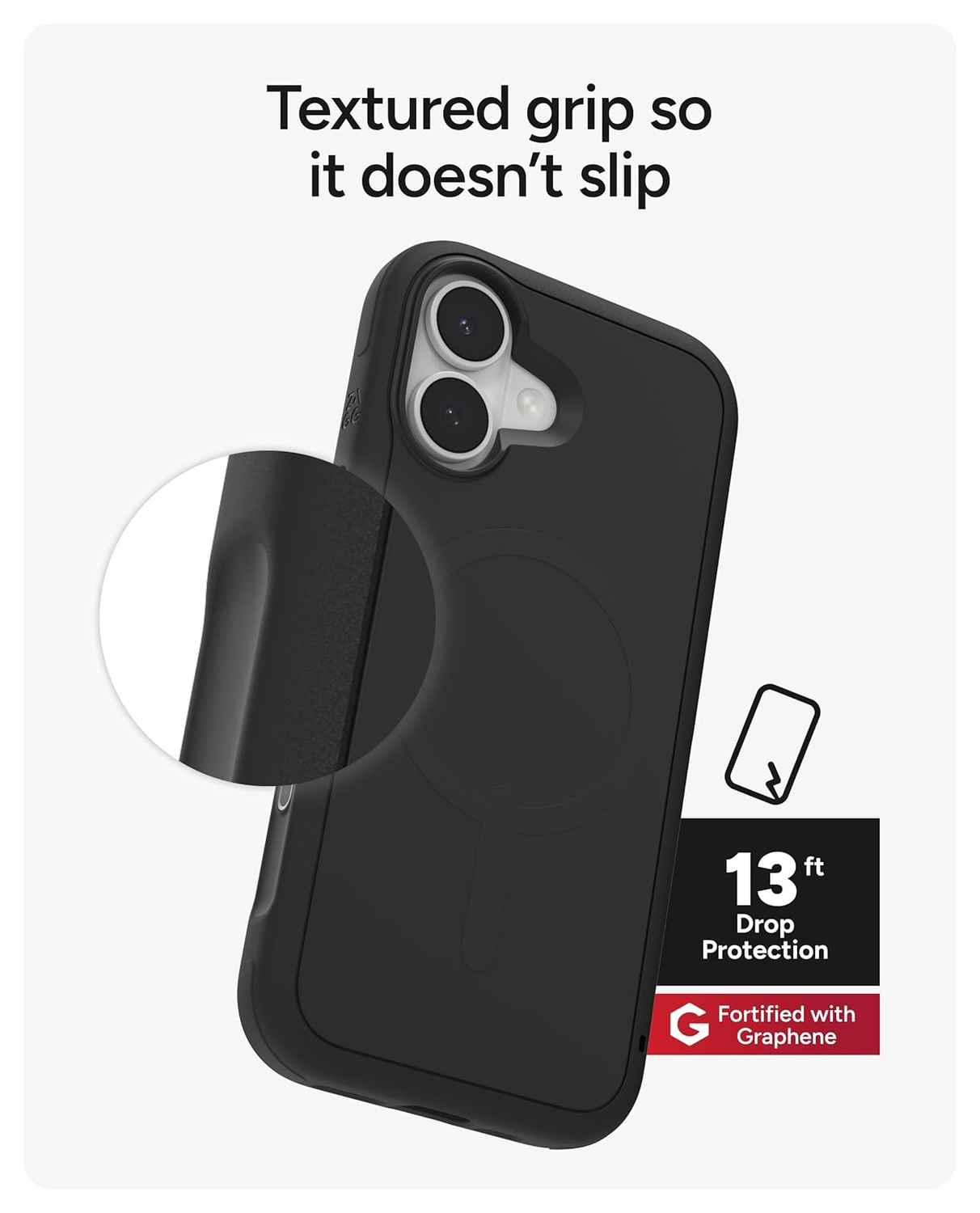 ZAGG Sedona Snap iPhone 17 Hoesje MagSafe Back Cover Zwart afbeelding 5