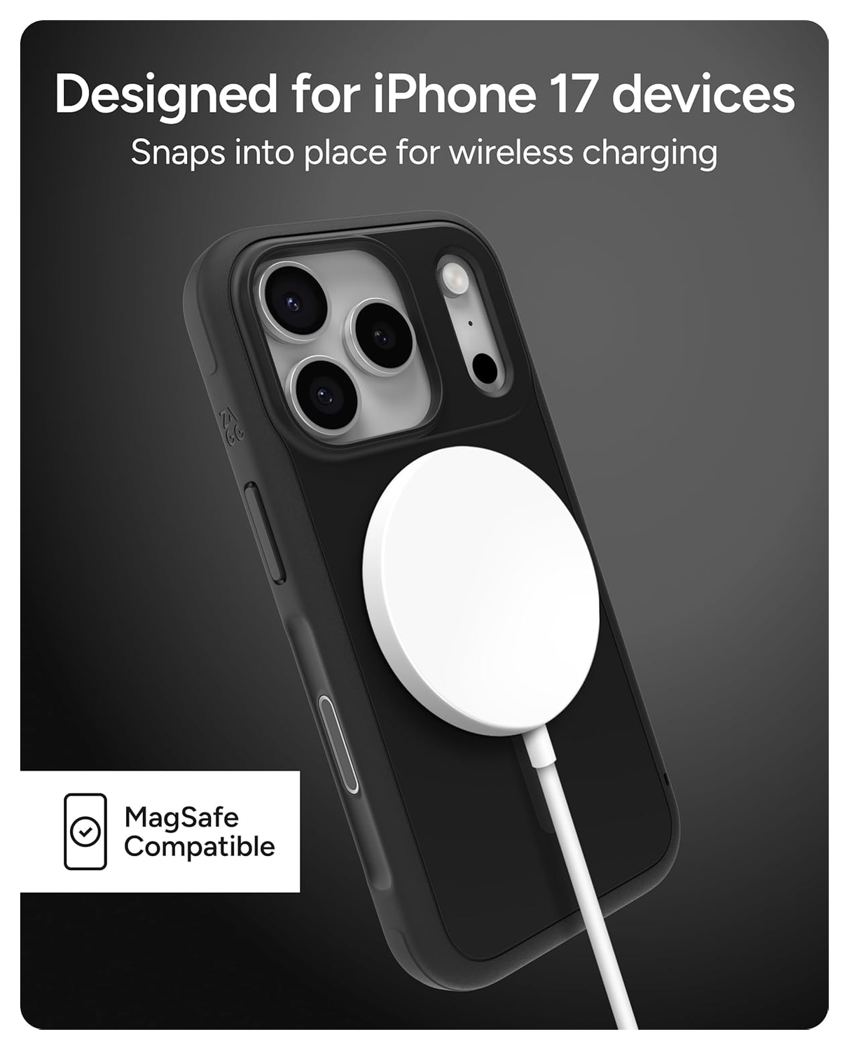 ZAGG Sedona Snap iPhone 17 Pro Hoesje MagSafe Back Cover Zwart afbeelding 4