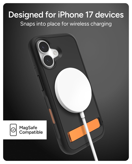 ZAGG Sedona Snap Kickstand iPhone 17 Hoesje MagSafe Back Cover Zwart afbeelding 5