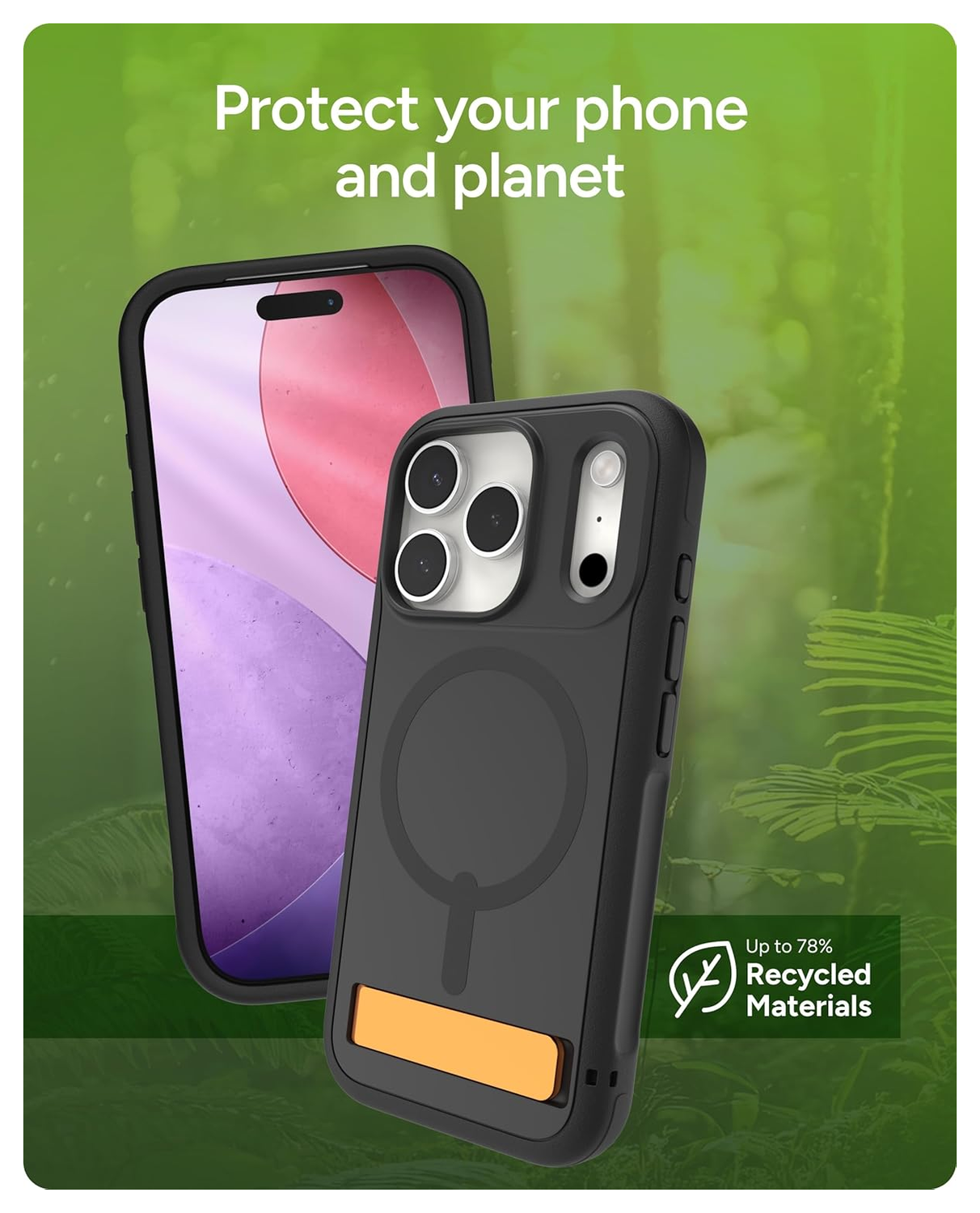 ZAGG Sedona Snap Kickstand iPhone 17 Pro Max Hoesje MagSafe Back Cover Zwart afbeelding 5