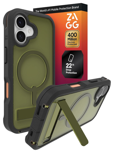 ZAGG Rainier Snap Kickstand iPhone 17 Hoesje MagSafe Back Cover Groen afbeelding 1