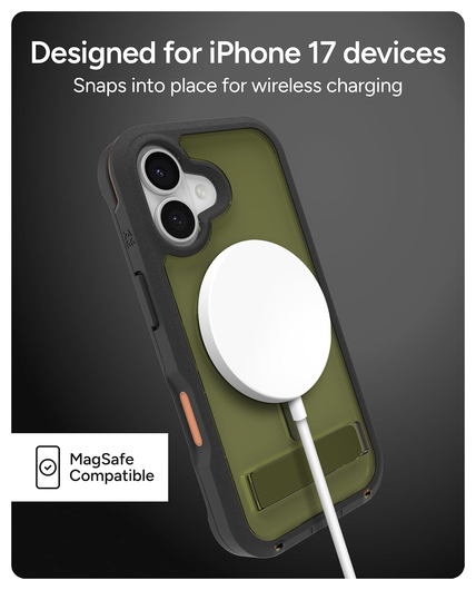 ZAGG Rainier Snap Kickstand iPhone 17 Hoesje MagSafe Back Cover Groen afbeelding 6