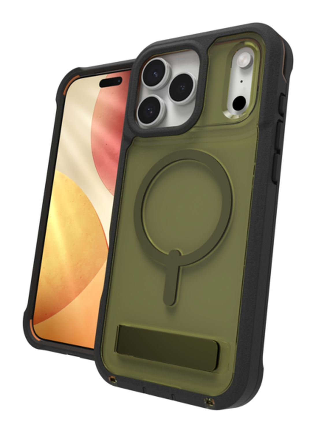 ZAGG Rainier Snap Kickstand iPhone 17 Pro Max Hoesje MagSafe Back Cover Groen afbeelding 2