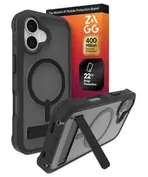 ZAGG Rainier Snap Kickstand iPhone 17 Hoesje MagSafe Back Cover Zwart afbeelding