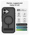 ZAGG Rainier Snap Kickstand iPhone 17 Hoesje MagSafe Back Cover Zwart afbeelding 3