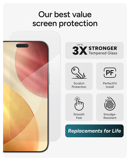 ZAGG InvisibleShield Glass+ iPhone 17 Pro Max Screen Protector Tempered Glass afbeelding 3