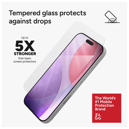 ZAGG Glass Elite iPhone 17 Pro Screen Protector Tempered Glass afbeelding 4