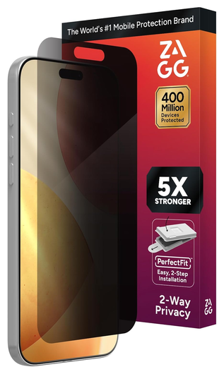 ZAGG InvisibleShield Glass Elite Privacy iPhone 17 Pro Max Screen Protector afbeelding 1