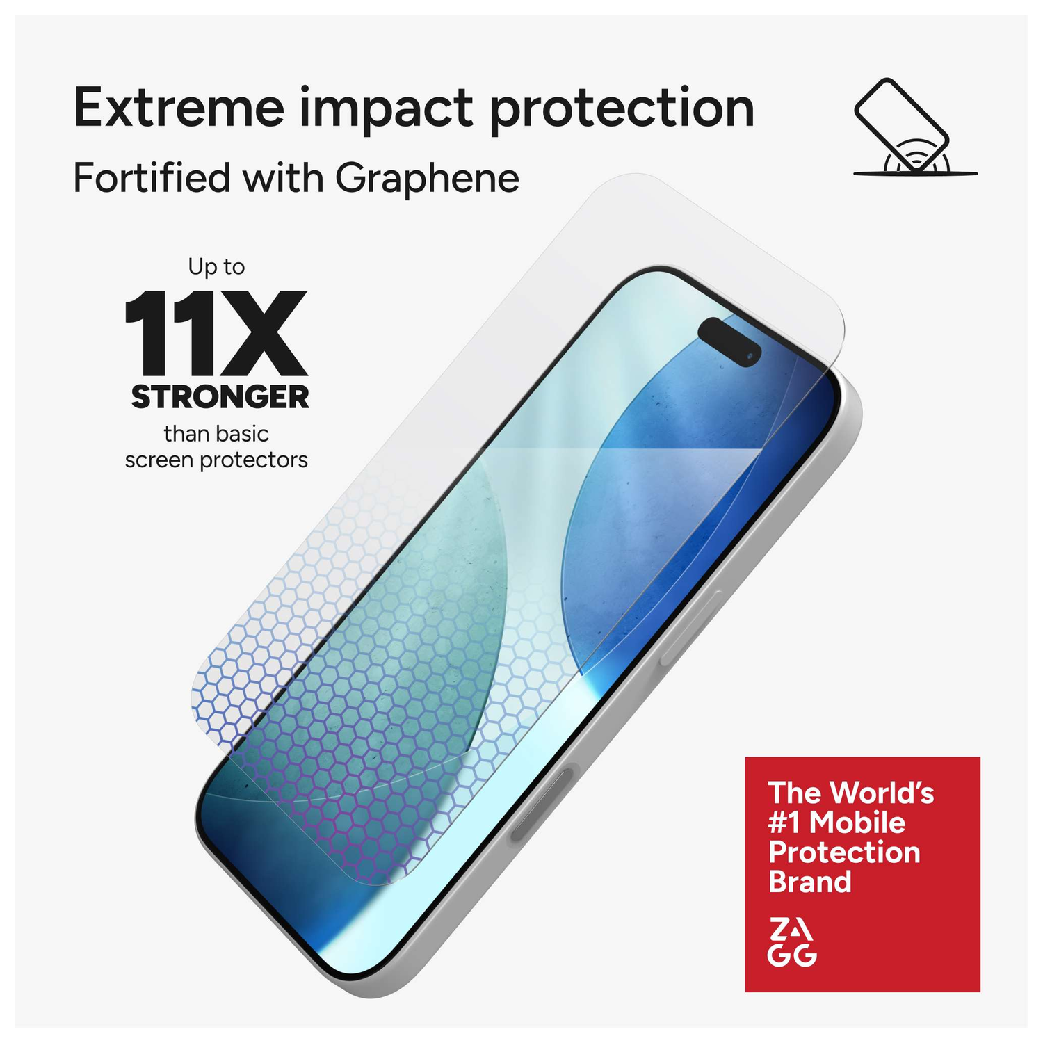 ZAGG InvisibleShield XTR5 iPhone 17 Screen Protector Anti-Blue Light afbeelding 3