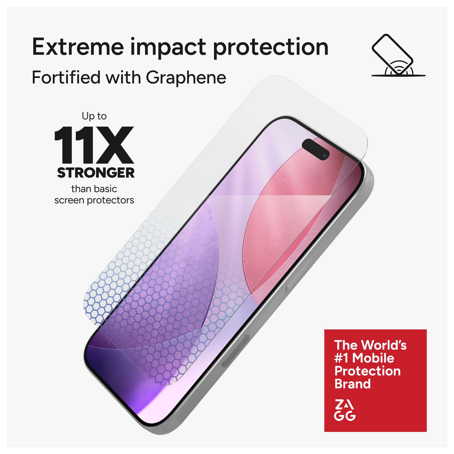 ZAGG InvisibleShield XTR5 iPhone 17 Pro Screen Protector Anti-Blue Light afbeelding 3