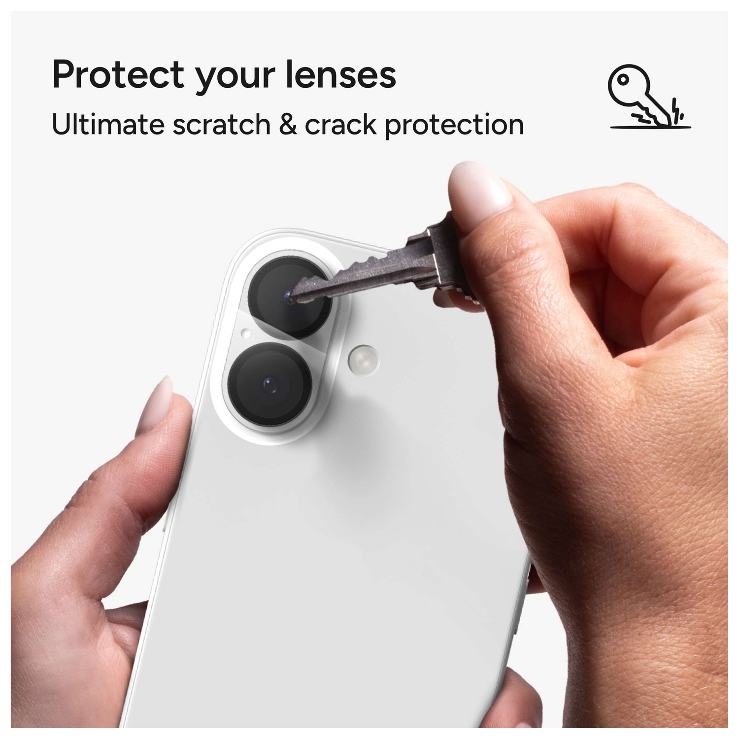 ZAGG Glass Elite Camera Frame iPhone 17 / 16 / 16 Plus Camera Protector Zwart afbeelding 4