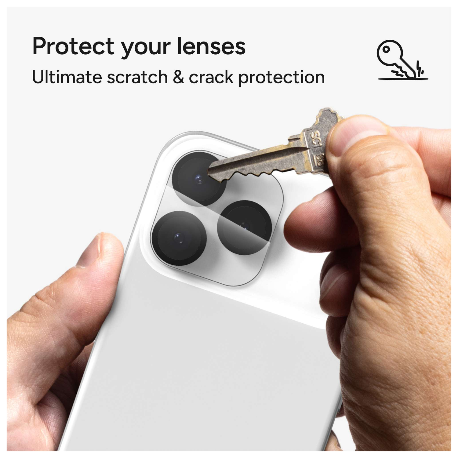 ZAGG Glass Elite Camera Frame iPhone 17 Pro/17 Pro Max Camera Protector Zwart afbeelding 4