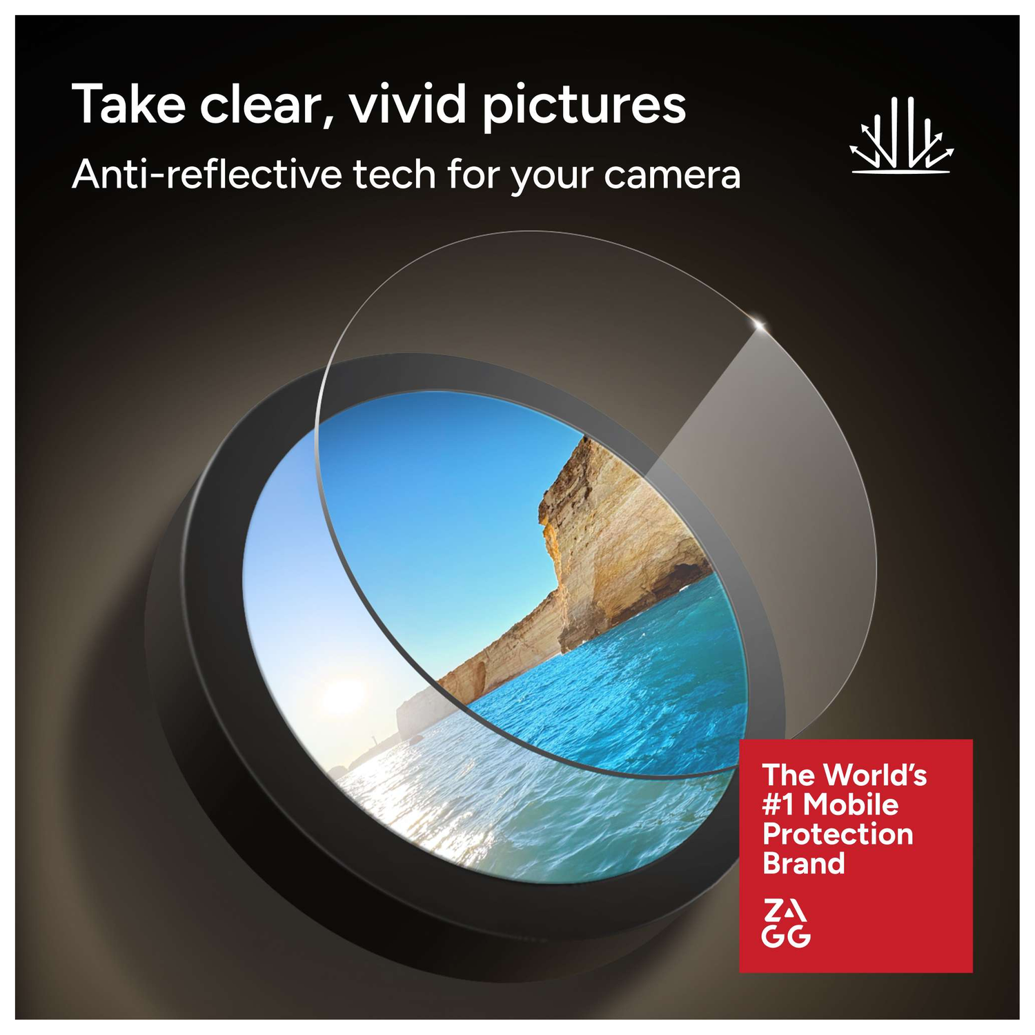 ZAGG Glass Elite Camera Frame iPhone 17 Pro/17 Pro Max Camera Protector Zwart afbeelding 6