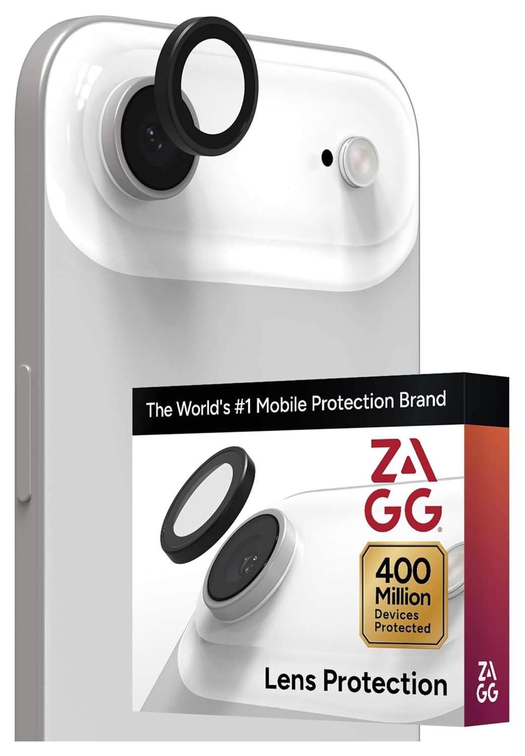 ZAGG Glass Elite Camera Rings iPhone Air Camera Protector Zwart afbeelding 1
