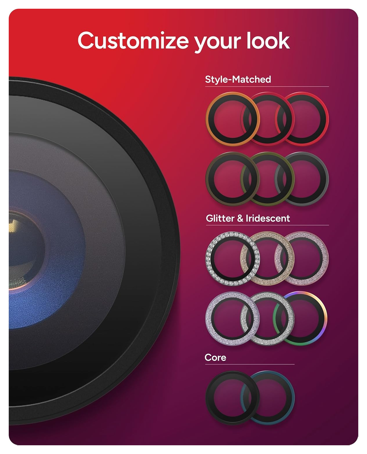 ZAGG Camera Rings iPhone 17 Pro (Max)/16 Pro (Max) Camera Protector Zwart afbeelding 8