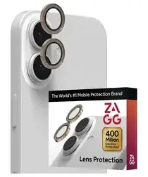 ZAGG Camera Rings iPhone 17 / 16 / 16 Plus Camera Protector Goud Glitter afbeelding