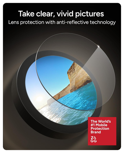 ZAGG Camera Rings iPhone 17 Pro (Max)/16 Pro (Max) Camera Protector Goud Glitter afbeelding 4