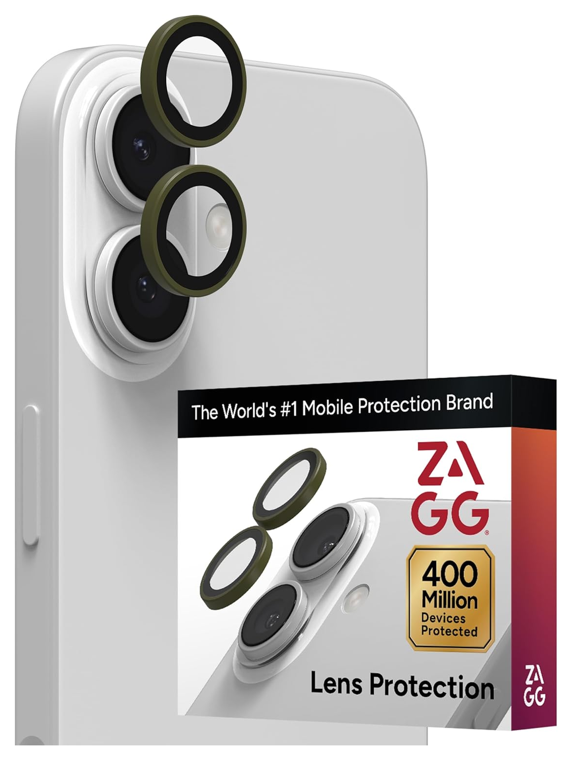 ZAGG Camera Rings iPhone 17 / 16 / 16 Plus Camera Protector Groen afbeelding 1