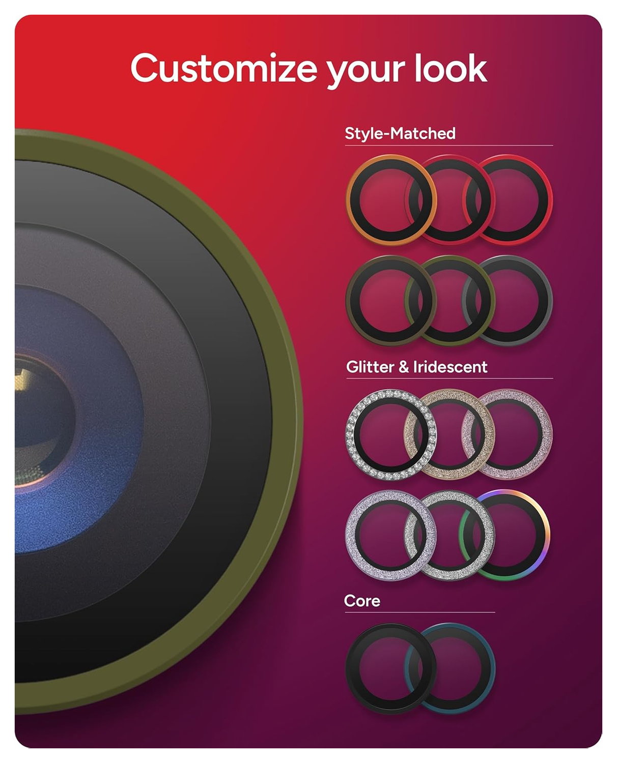 ZAGG Camera Rings iPhone 17 Pro (Max)/16 Pro (Max) Camera Protector Groen afbeelding 9