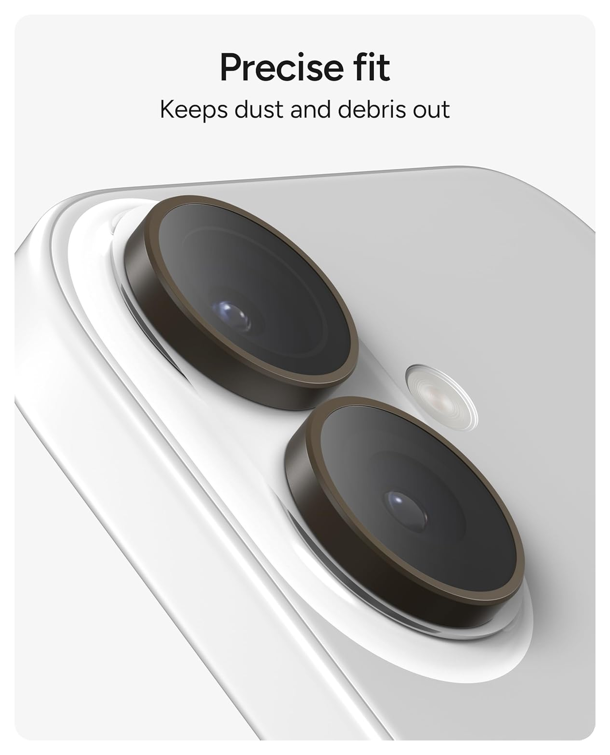 ZAGG Camera Rings iPhone 17 / 16 / 16 Plus Camera Protector Beige afbeelding 4