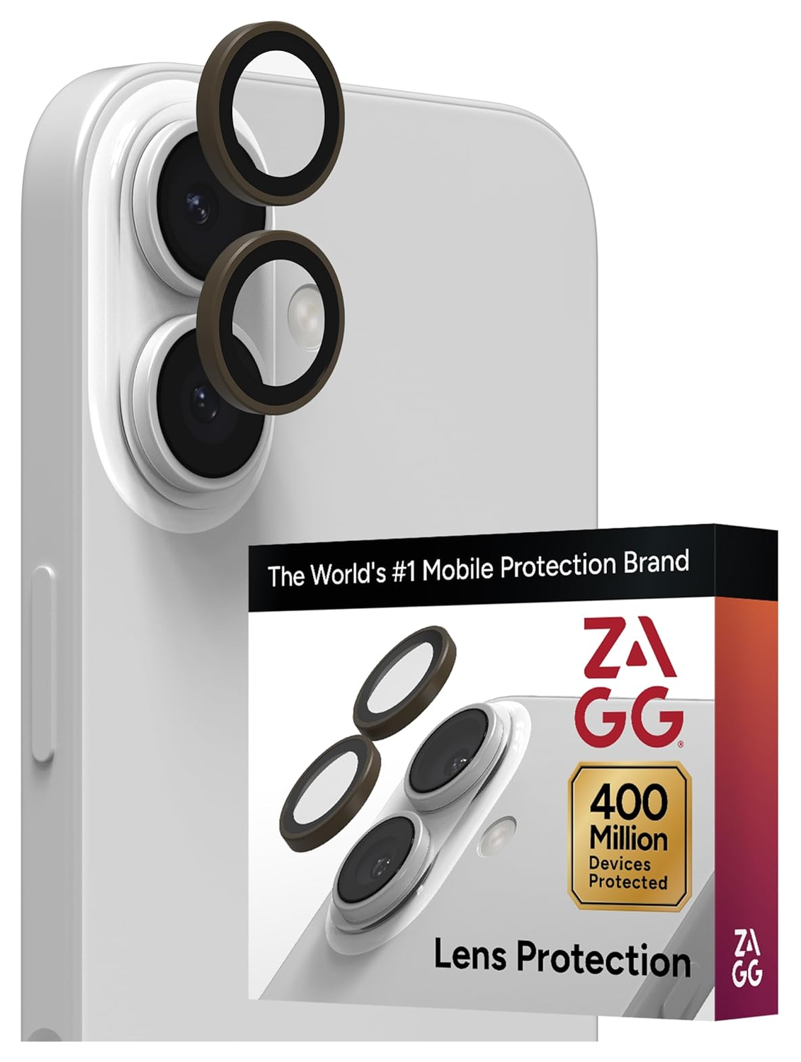 ZAGG Camera Rings iPhone 17 / 16 / 16 Plus Camera Protector Beige afbeelding 1