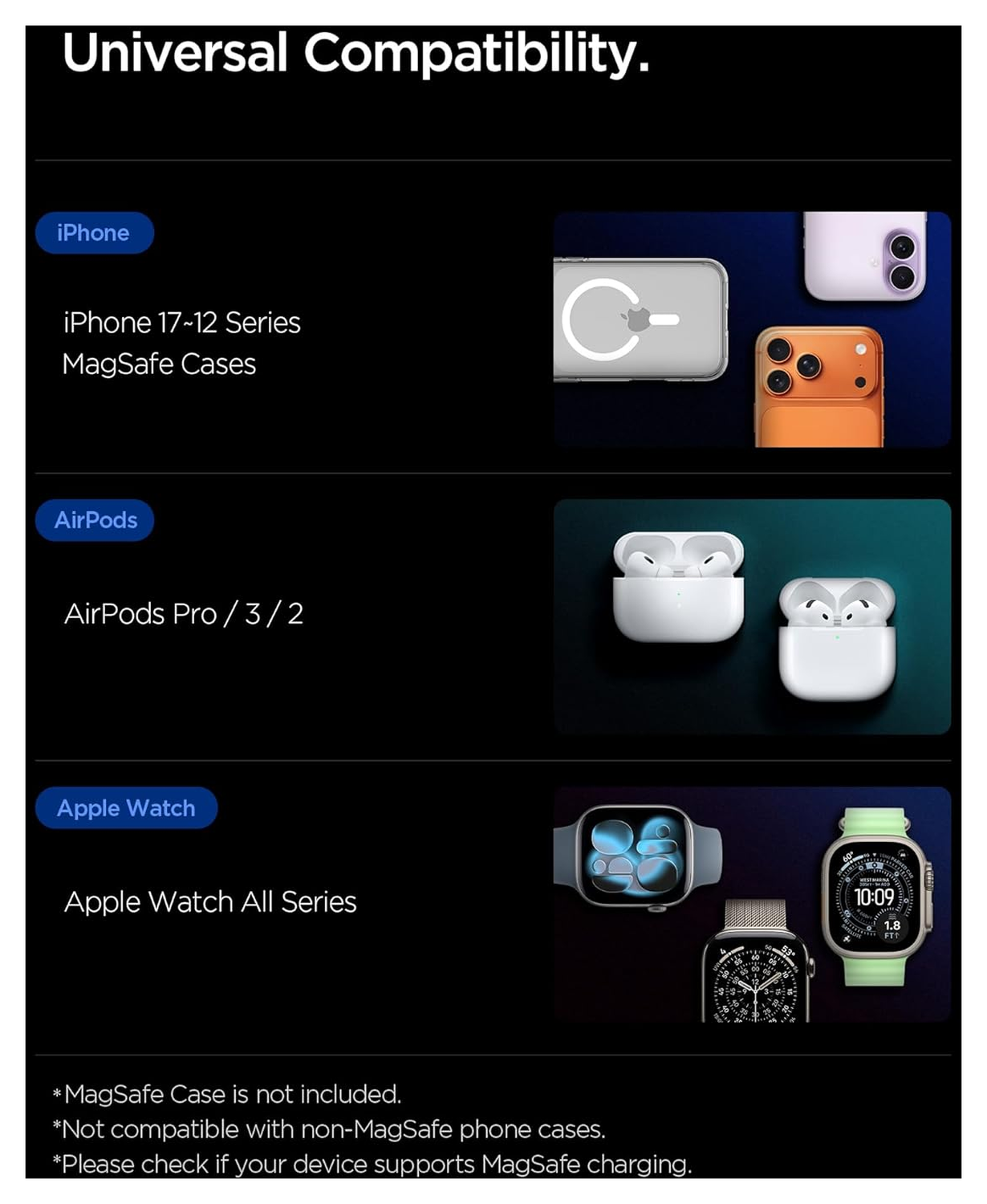 Spigen MagFit Qi2 15W 3-in1 Draadloze MagSafe Oplader iPhone/AirPods/Apple Watch afbeelding 8